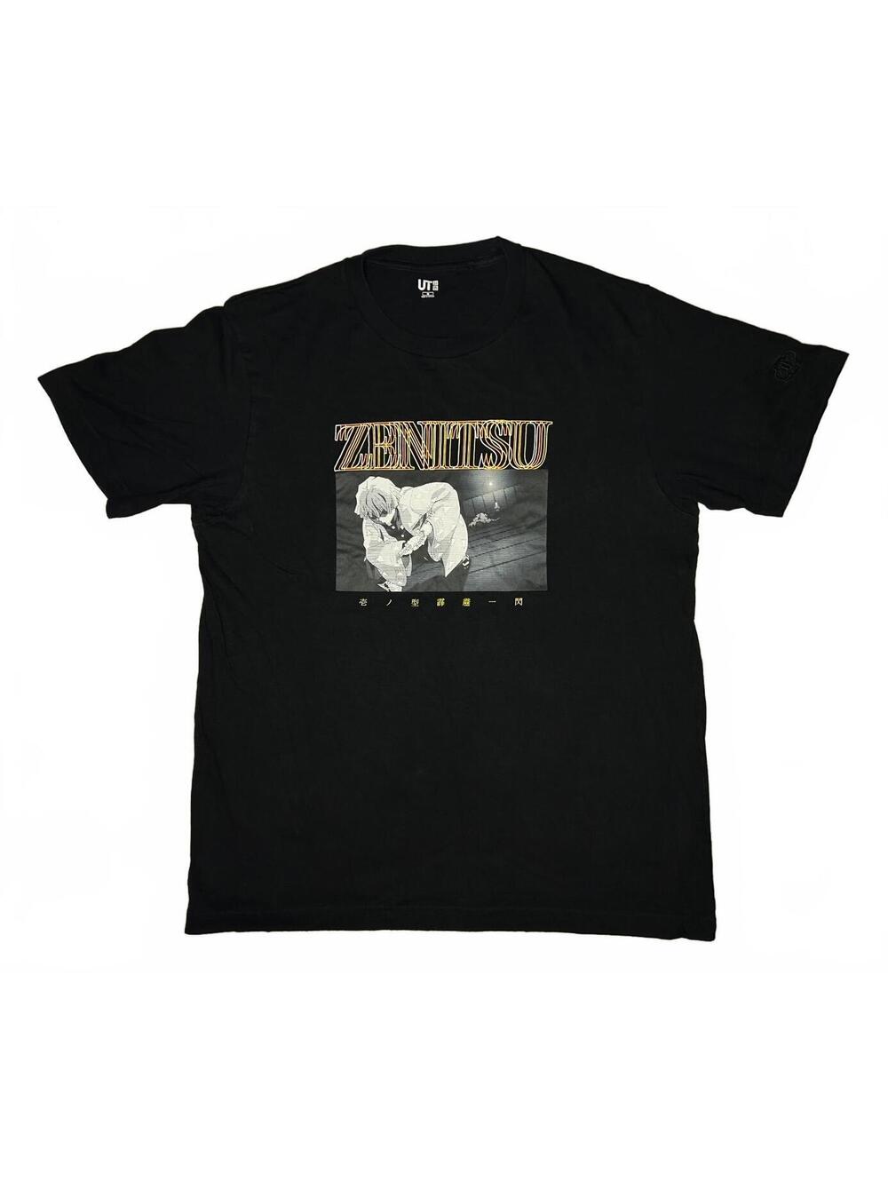 Uniqlo UT Black Zenitsu Graphic T-Shirt Mens Medium